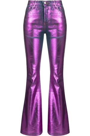 Madison.Maison Metallic-effect laminated jeans