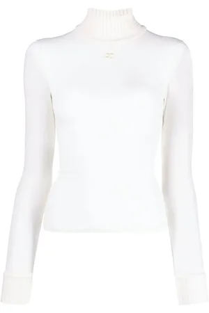 Courrèges Logo-patch high neck jumper