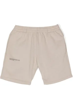 The Pangaia Text-print cotton track shorts