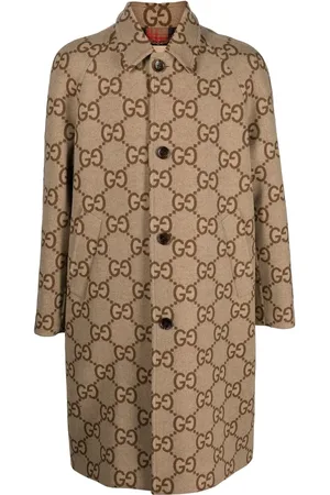 Gucci GG-pattern single-breasted coat