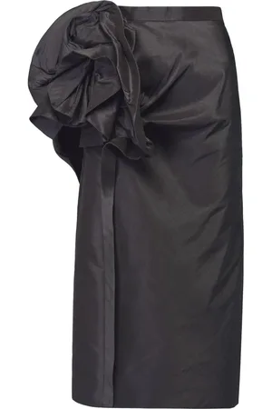 Maison Margiela Moiré-effect ruffled midi skirt