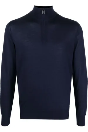 BRIONI Half-zip high-neck sweater