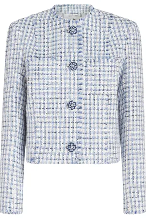 Etro Round-neck tweed jacket