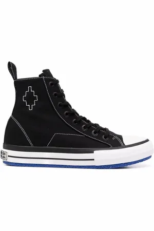 MARCELO BURLON Embroidered cross high vulcanized sneakers
