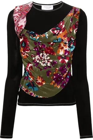 Marine Serre Regenerated Scarves draped T-shirt