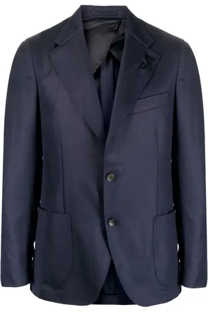 LARDINI Brooch-detail single-breasted blazer