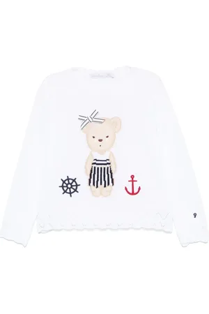 PATACHOU Teddy bear-intarsia sweater