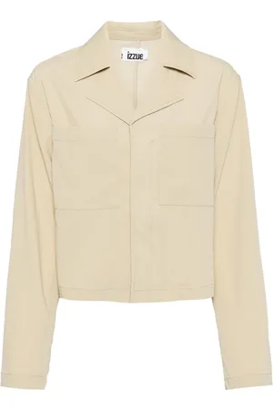 Izzue Notched-lapel concealed-fastening shirt