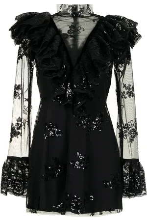 Macgraw Sheer panel sequin minidress