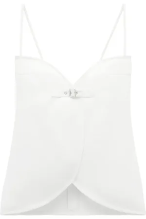 Courrèges Ellipse buckle-appliqué tank top