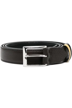Hogan Grained-texture leather belt