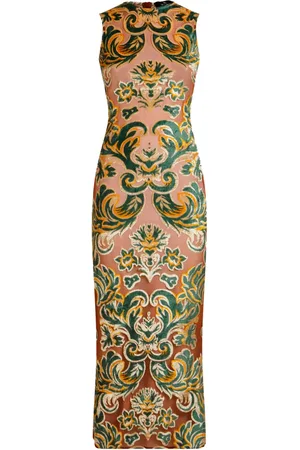 Etro Patterned-jacquard midi dress