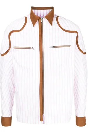 Kennel & Schmenger Patch-detail striped shirts