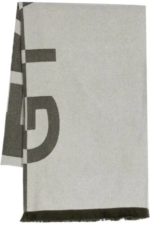 Givenchy Wool-cashmere long logo scarf