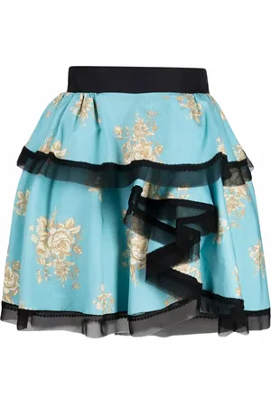 ULYANA SERGEENKO Asymmetric floral-print skirt