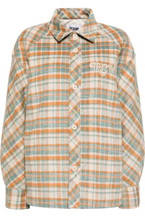 Izzue Embroidered-logo check shirt