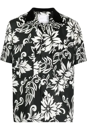 SACAI Floral-print cotton shirt