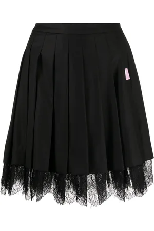 Natasha Zinko Floral-lace pleated skirt