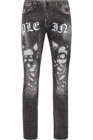 Philipp Plein Logo-print straight-leg jeans