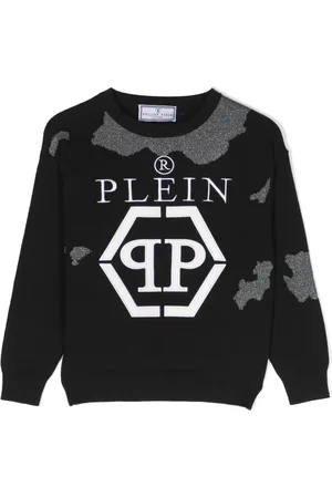 Philipp Plein Logo-embroidered cotton jumper