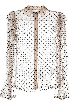 Macgraw Sheer polka-dot tulle shirt