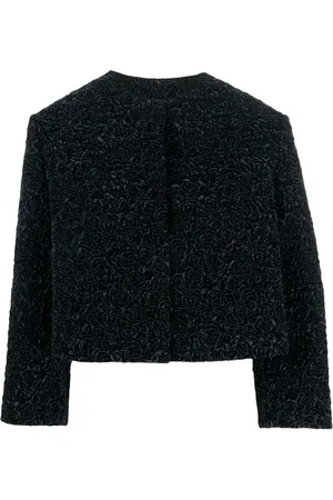 Dior 2010s floral-embossed cropped jacket