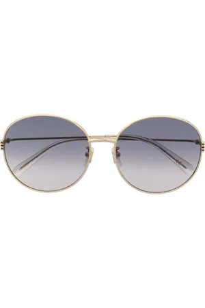 Gucci Metallic round-frame sunglasses