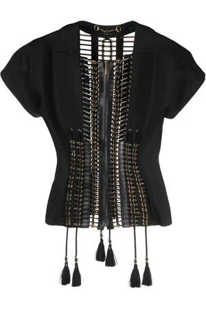 Gucci 2010s lace-up detailing zipped top
