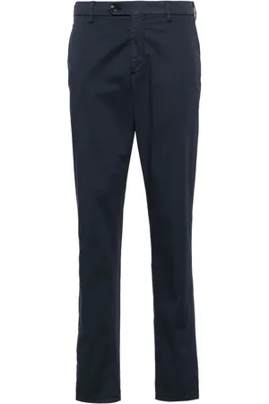LARDINI Mid-rise tapered chinos