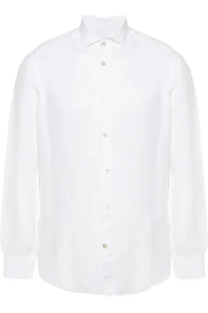 ELEVENTY Buttoned linen shirt