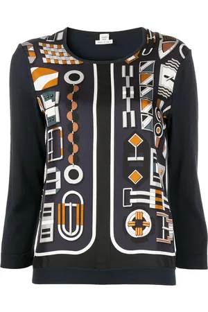 Hermès Pre-owned geometric print knitted top