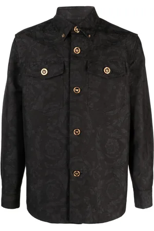 VERSACE Barocco-jacquard cotton shirt jacket