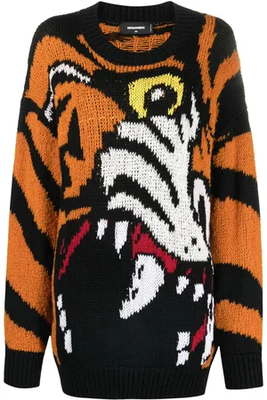 Dsquared2 Tiger-intarsia jumper