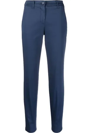 Jacob Cohen Logo-patch slim-fit cropped trousers