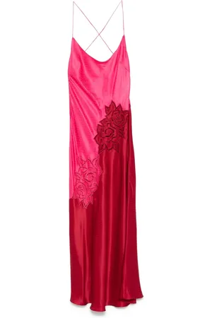 Roberto Cavalli Perforated-rose maxi dress