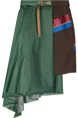 Kolor Asymmetric panelled mini skirt