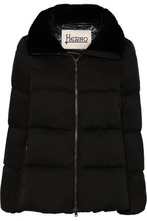 HERNO Faux-fur collar puffer jacket