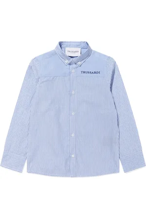 Trussardi Logo-embroidered striped shirt