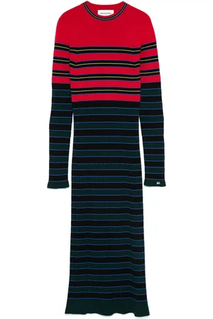 Sonia by Sonia Rykiel Striped knitted midi dress