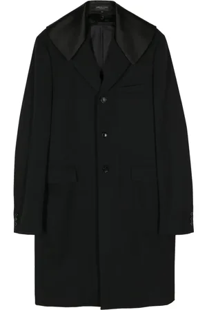 Comme des Garçons Satin-panelled single-breasted coat