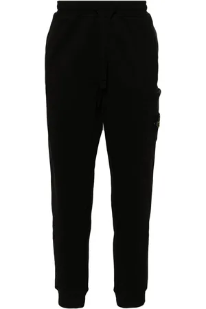 Stone Island Compass-badge cotton track pants