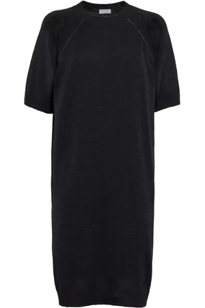 Brunello Cucinelli Fine-knit cotton T-shirt dress
