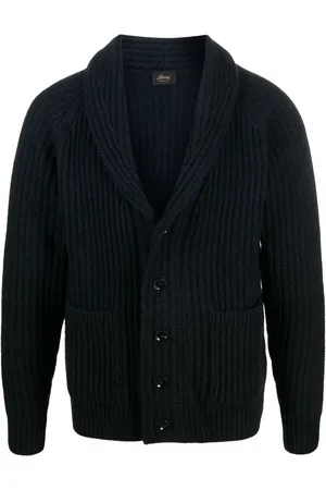 BRIONI Chunky-knit shawl collar cardigan