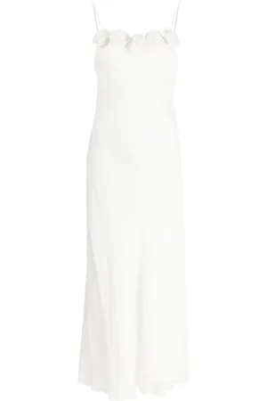 RIXO London Benedetta rose-appliqué midi dress