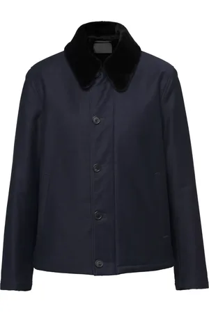 Prada Shearling-collar blouson jacket