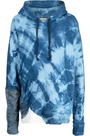 GREG LAUREN Tie-dye pattern cotton hoodie