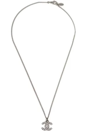 CHANEL 2011 CC rhinestone-embellished pendant necklace