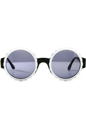CHANEL 1990s CC round-frame sunglasses