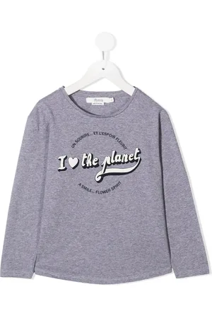 BONPOINT Slogan print long-sleeve top