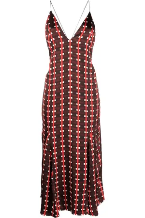 WALES BONNER Geometric-print V-neck maxi dress